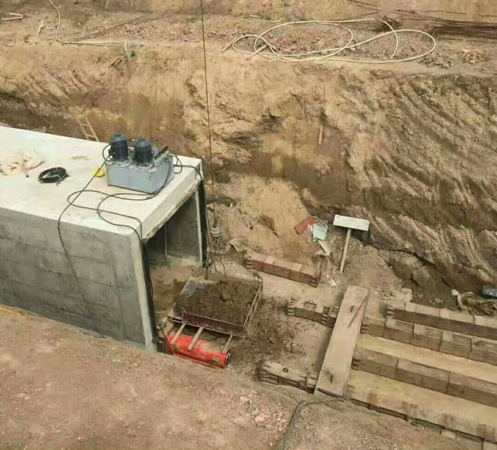 液壓頂管工程現場