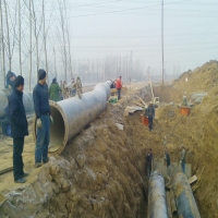 南水北調德州地段鐵管管道鋪設24m x 1.2m工程